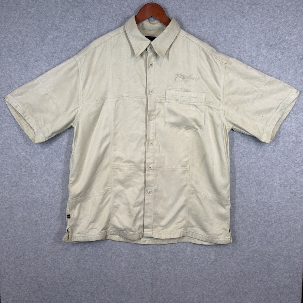 Vintage 90s PHAT FARM Short Sleeve Shirt Men XL Button Up Hip Hop Y2K